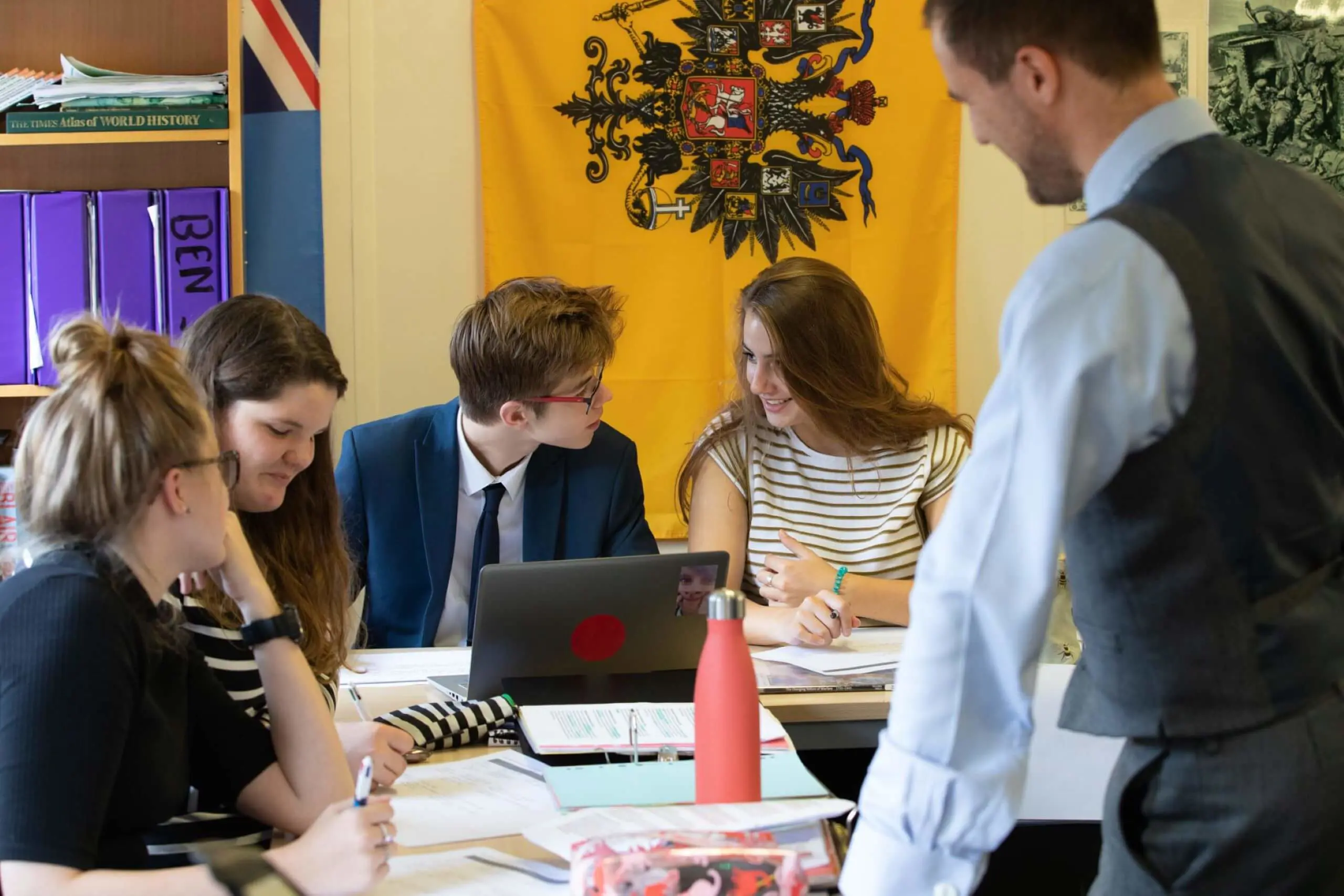 Seaford College Sixth Form students in class.